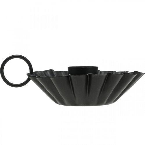 Product Candlestick black Candlestick metal table decoration Ø9.5cm H3cm