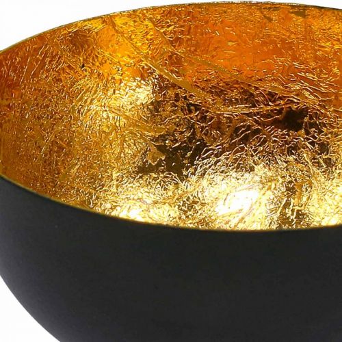 Product Table decoration Christmas bowl black gold Ø10cm H5cm