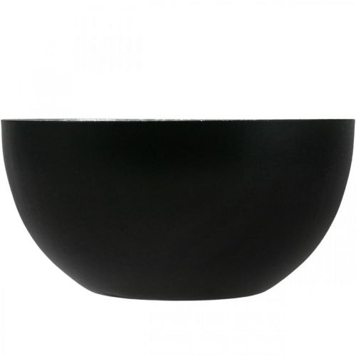 Product Candlestick black silver Christmas decoration Ø13cm H6.5cm