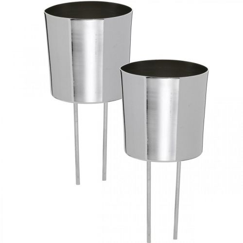 Candle holder for sticking silver tealight holder Ø5cm 4 pcs