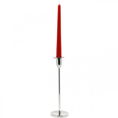 Floristik24 Candlestick silver metal decoration candlestick modern H26cm