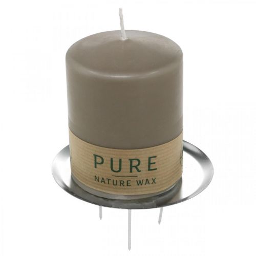 Floristik24 Candle holder for Advent wreath, Christmas, candle decoration to stick silver Ø10cm 4pcs