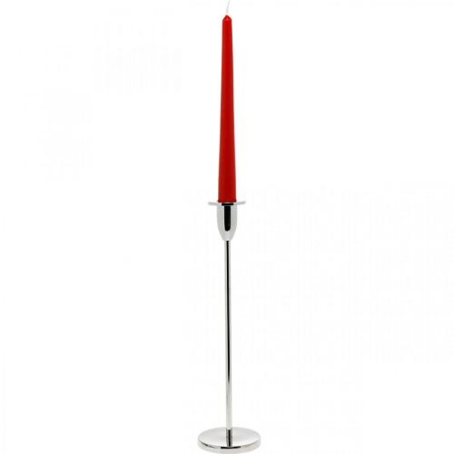 Product Candlestick silver metal decoration candlestick for stick candles H31cm