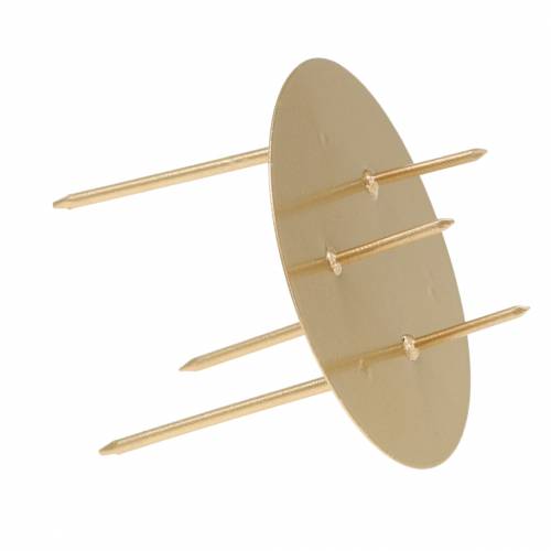 Floristik24 Candle holder for sticking gold Ø6.5cm 12 pcs