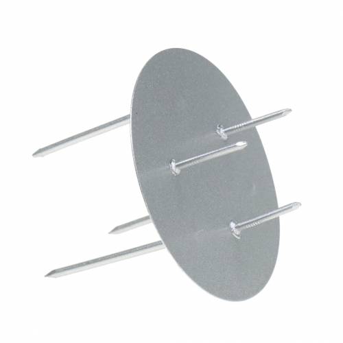 Product Candlestick for sticking silver Ø6.5cm 12pcs