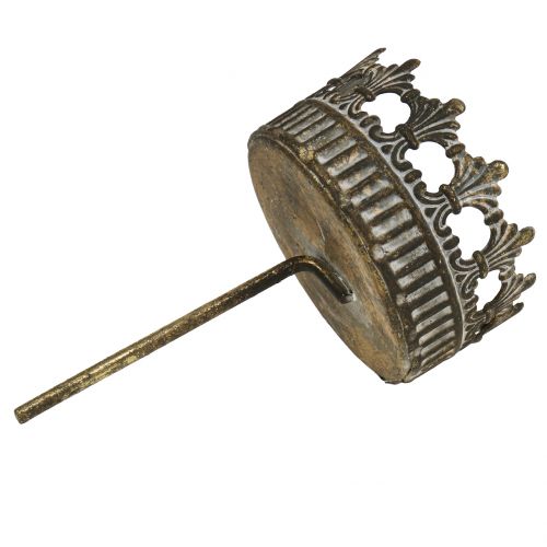 Floristik24 Candle holder Advent wreath antique gold Ø7cm H12cm 4pcs