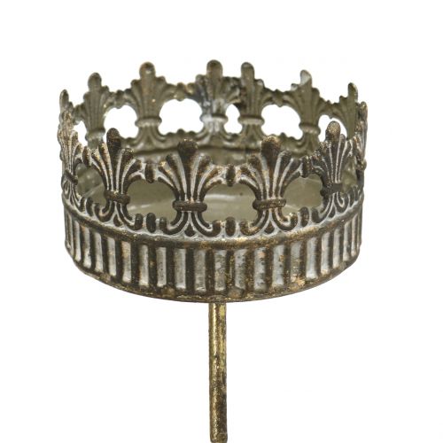 Floristik24 Candle holder Advent wreath antique gold Ø7cm H12cm 4pcs