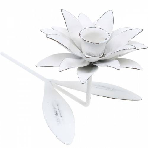 Floristik24 Wedding decoration, candle holder blossom, spring, candle decoration, metal candlestick