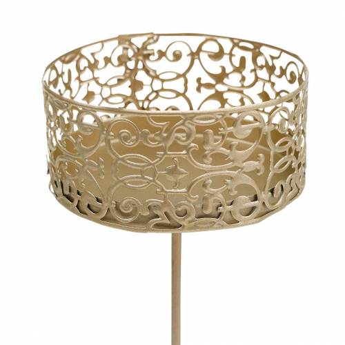 Floristik24 Floral candle holders for sticking Golden Ø8.8cm H13.7cm 4 pcs Antique look