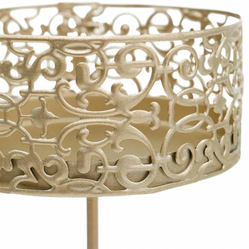 Floristik24 Floral candle holders for sticking Golden Ø8.8cm H13.7cm 4 pcs Antique look