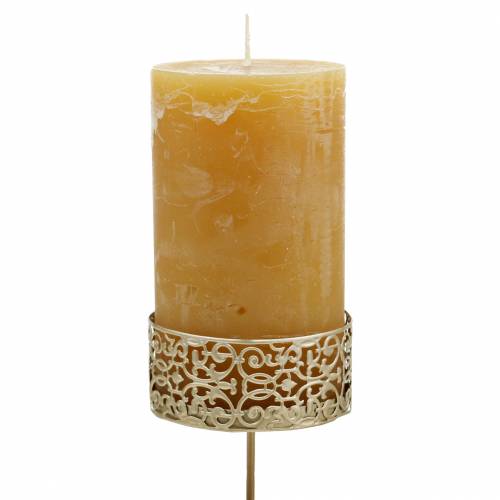 Floristik24 Floral candle holders for sticking Golden Ø8.8cm H13.7cm 4 pcs Antique look