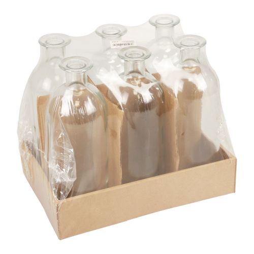 Product Candle Holder Decorative Bottles Mini Vases Glass Clear H19.5cm 6 pcs