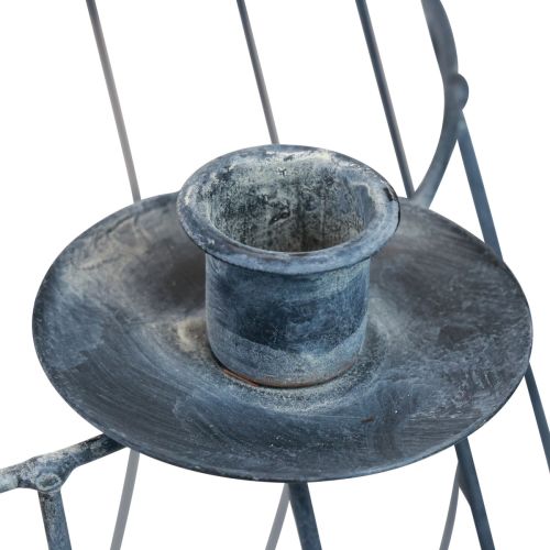 Product Candle holder metal grey mesh basket Ø25/10.5cm set of 2