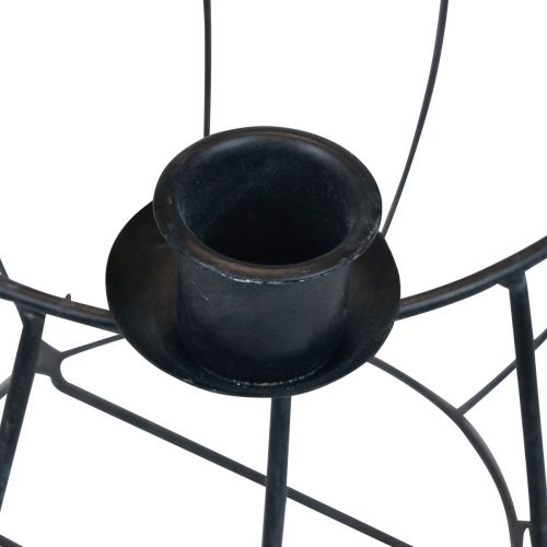 Product Candle holder metal grey lattice basket Advent wreath Ø14cm