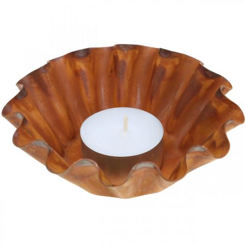 Floristik24 Cake pan, candle holder, metal plate, stainless steel grid Ø11.5cm H4cm 4pcs