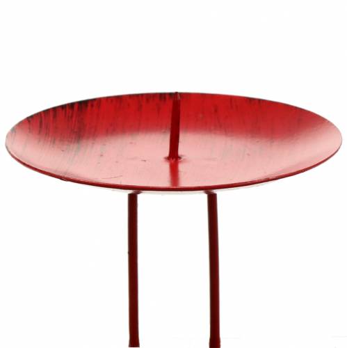 Product Candle holder for sticking red Ø9cm 4 pcs