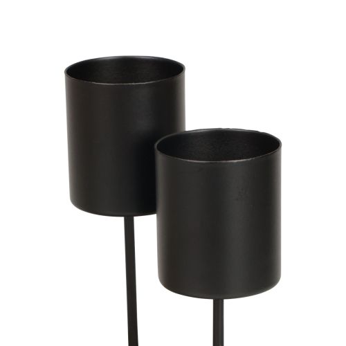 Floristik24 Candle holder for sticking, black, Ø3.2cm, 4 pieces