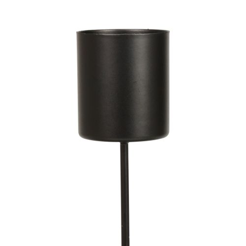 Floristik24 Candle holder for sticking, black, Ø3.2cm, 4 pieces