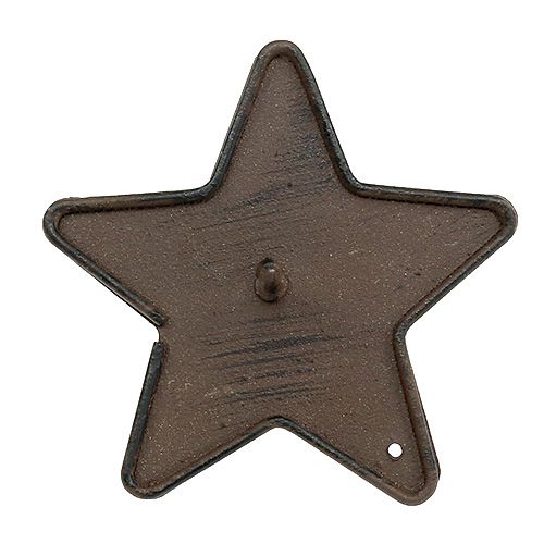 Candle holder star to stick 9cm brown