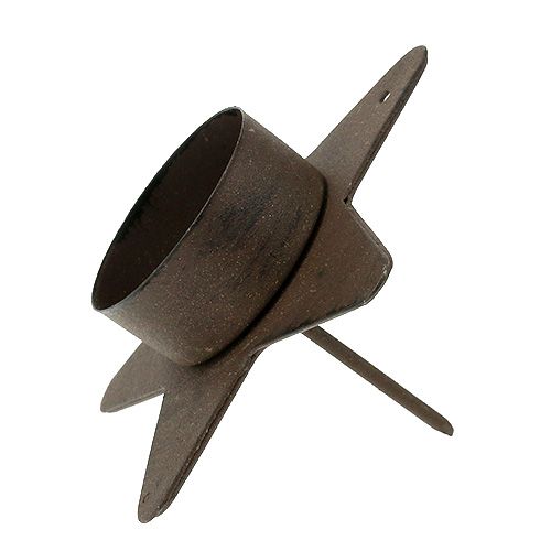 Floristik24 Candle holder star shape for tealights 10x7cm brown