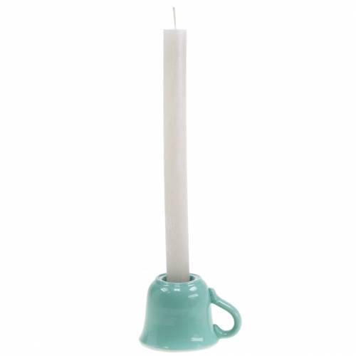 Floristik24 Candle holder cup Ø7.5cm H6cm green 3pcs