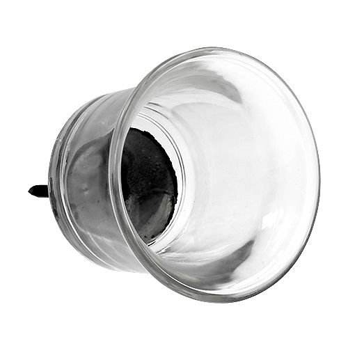 Product Candle holder for tealight glass clear Ø6cm H10cm 2pcs