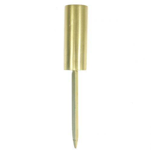 Product Candle holder for taper candles narrow gold Ø2.2cm H15cm 4pcs