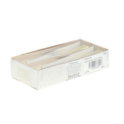 Product Candle holder for taper candles narrow gold Ø2.2cm H15cm 4pcs
