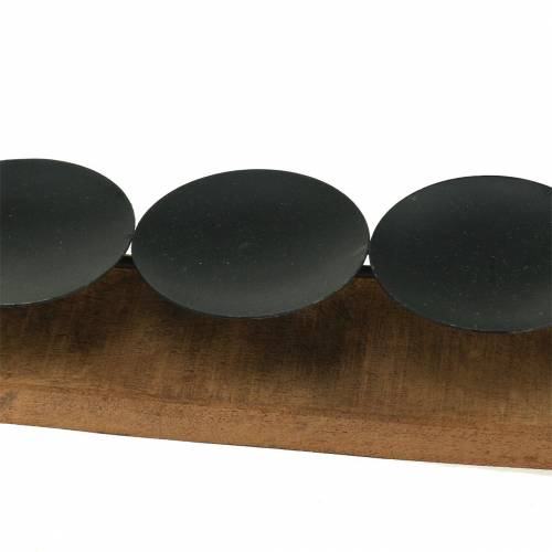 Floristik24 Candle holder teak wood nature 60cm