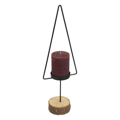 Floristik24 Candle holder Christmas, tealight holder metal black 37cm