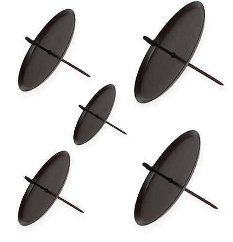 Product Candle holder brown different sizes 4pcs