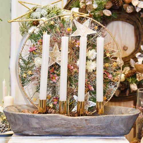 Floristik24 Candle holder gold for taper candles Ø2.2cm 4 pcs