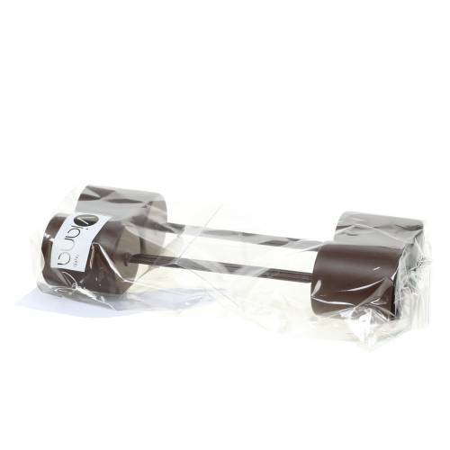 Floristik24 Candlestick for stick candles brown Ø3.7cm H14cm 4pcs