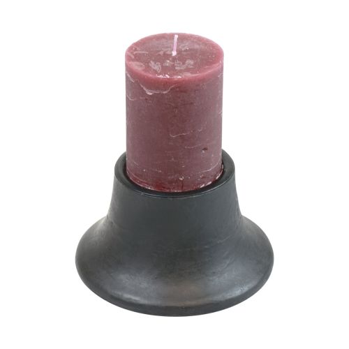 Product Candlestick black candle holder ceramic Ø12.5cm H7cm