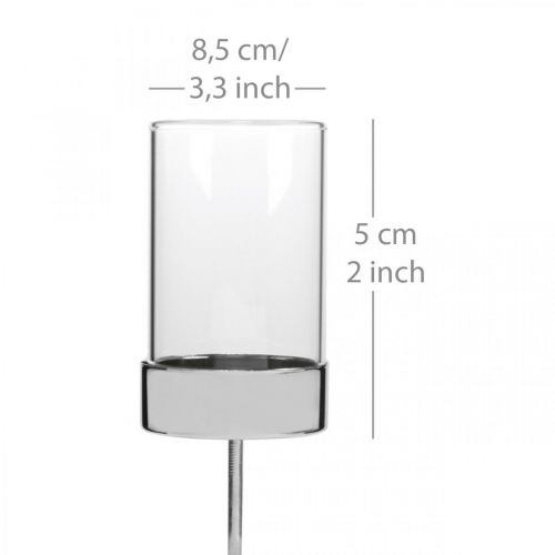 Product Candle holder for sticking metal/glass Ø5cm H19cm 4 pcs