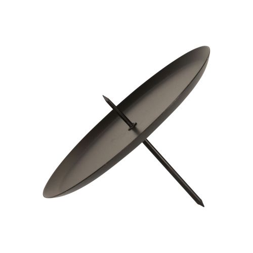 Floristik24 Candle holder for sticking Advent black metal Ø10cm 4 pcs