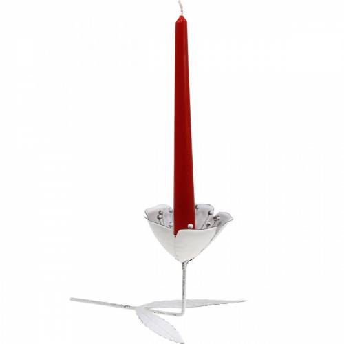 Floristik24 Spring decoration, candlestick flower shape, wedding decoration, metal table decoration
