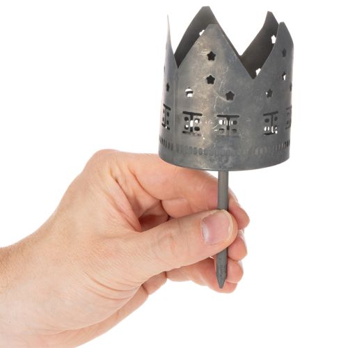 Tealight holders with spike, house-shaped holders for pillar candles, 6cm, 2 pieces | Floristik24.ie