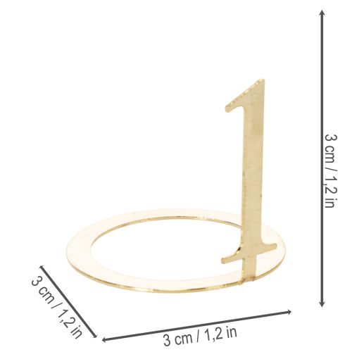 Candle ring taper candle number set for Advent wreath 3cm 4pcs | Floristik24.ie