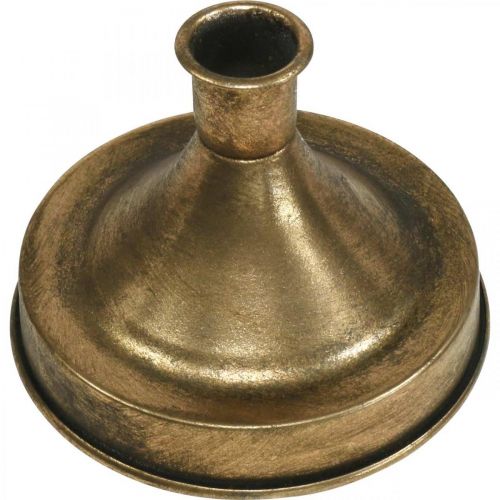 Floristik24 Candlestick Gold Metal Candlestick Antique Look H8.5cm