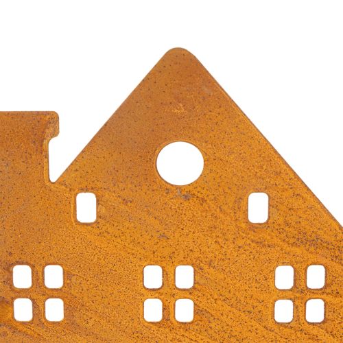 Candlestick Christmas lights Decoration Houses Rust 52×12cm | Floristik24.ie