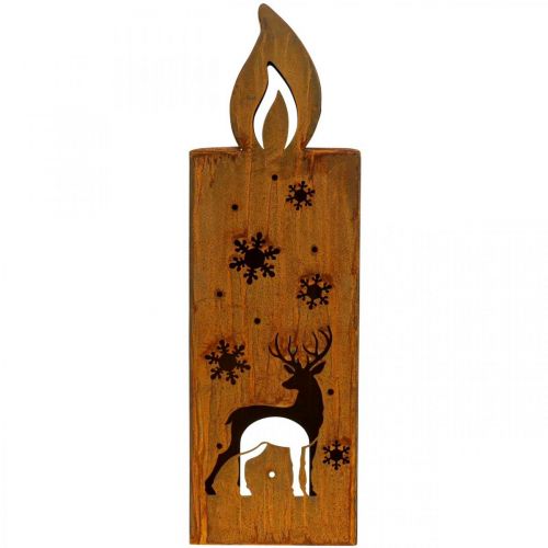 Product Tea light holder Christmas patina candle deer 45x14cm