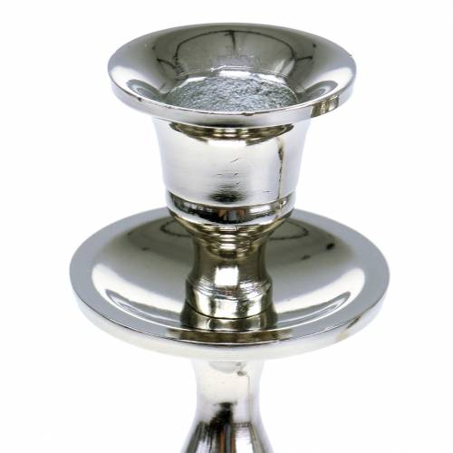 Floristik24 Candlestick silver set of 2 H29cm