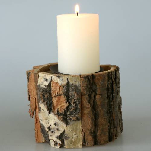 Product Candlestick wood Ø13cm H10cm