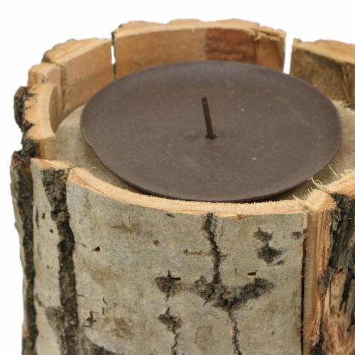 Floristik24 Candlestick wood Ø13cm H16cm