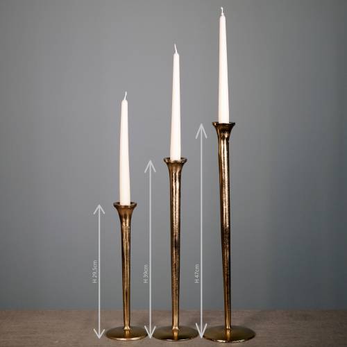 Floristik24 Candlestick antique gold Ø10cm H39cm