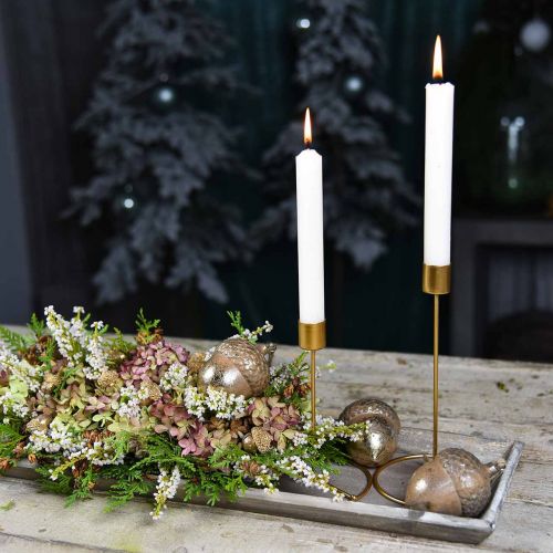 Product Candlestick gold table decoration metal For candle Ø10cm H15cm