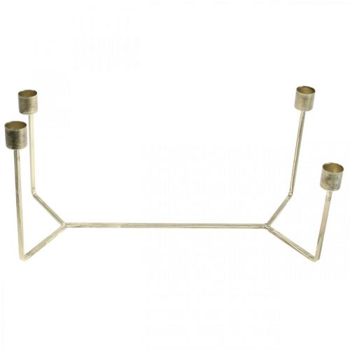 Product Candlestick for candle tray champagne metal 37 × 17 × 18cm