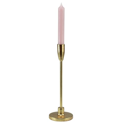 Product Candlestick gold stick candle holder metal H26cm
