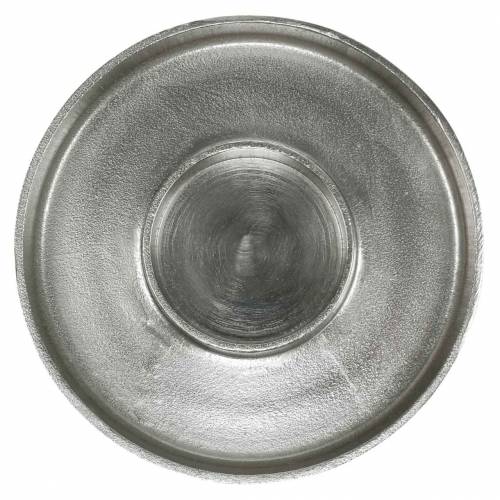 Floristik24 Silver clay candle plate Ø20cm